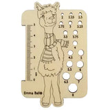 Alpaca Wooden Needle Gauge