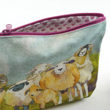 Felted Sheep Zippered Pouch