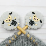 Grey Knitting Sheep Stitch Stoppers