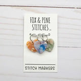 Heart Stained Glass Stitch Markers