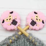 Pink Knitting Sheep Stitch Stoppers